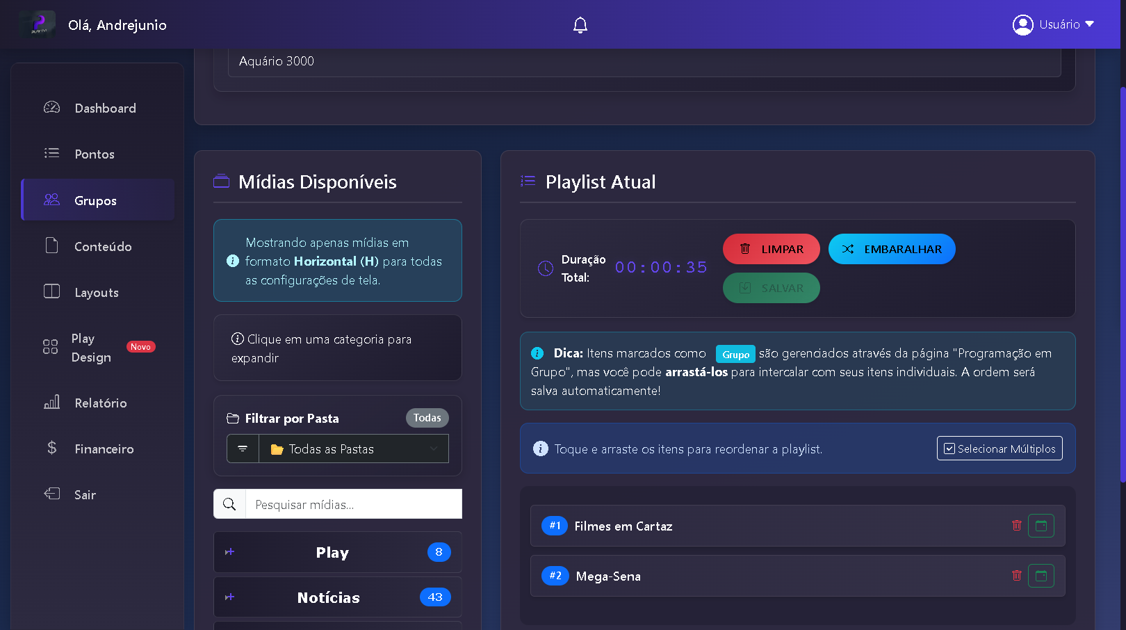 Programação inteligente de conteúdos